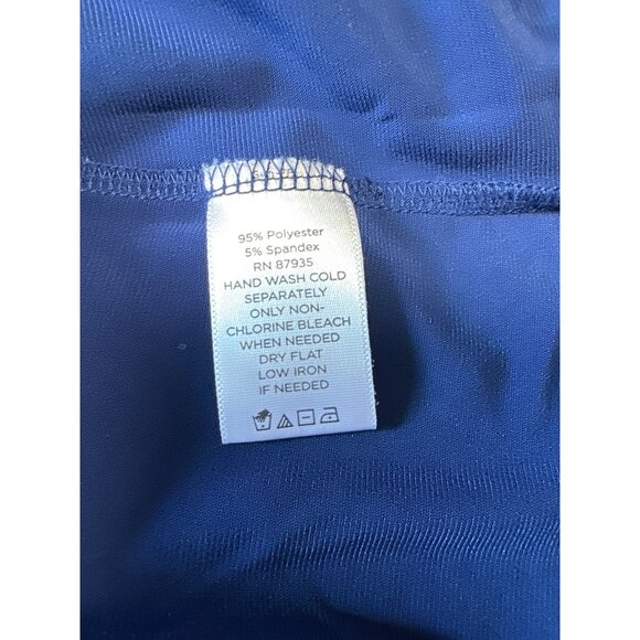 Susan Graver Blue Long Sleeve Tunic W/ Gold Stud Accents On Hem & Sleeves Sz 2X - Picture 8 of 10